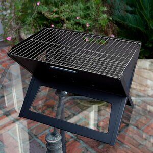 Fire Sense 60508 Notebook BBQ Grill 3.5mm Cooking Bars Instant Foldable & Easy P